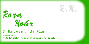 roza mohr business card
