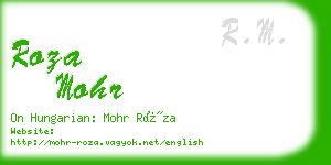 roza mohr business card